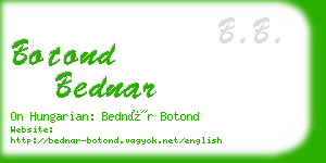 botond bednar business card